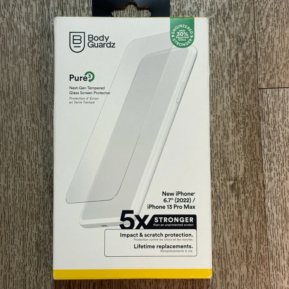 BODYGUARDZ PURE GLASS SCREEN PROTECTOR FOR IPHONE 14 PRO